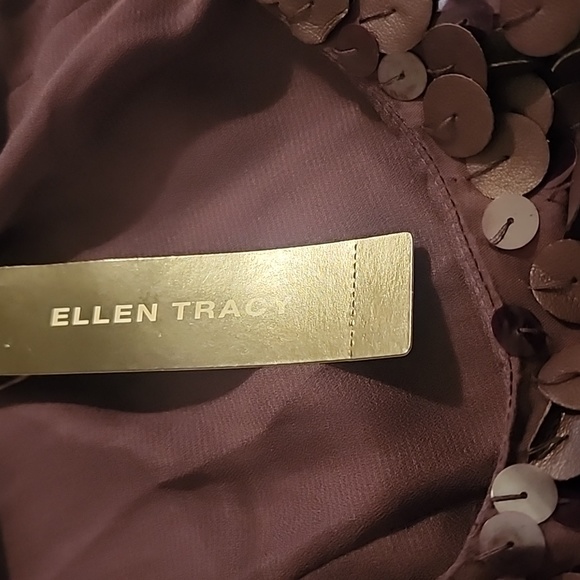 Ellen Tracy  plum 100% silk blouse - Picture 6 of 10